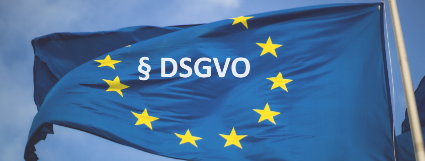 EU Flagge mit DSGVO Aufschrift